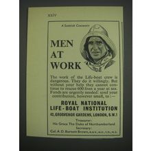 1957 Royal National Life-Boat Institution Ad - A Scottish Coxswain Men at Work