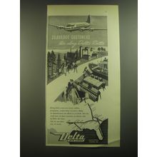 1946 Delta Air Lines Ad - 20,000,000 customers live along Delta's Routes