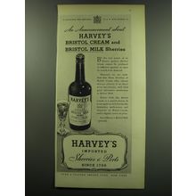 1949 Harvey's Sherries & Ports Ad - An Announcement about Harvey's