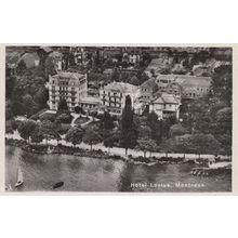 Hotel Lorius Montreux Switzerland Aerial Real Photo Postcard