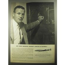 1956 Lockheed Super Constellation Airplane Ad - Mr. Terry Brennan