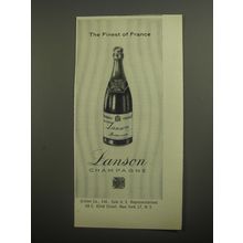 1956 Lanson Champagne Ad - The finest of France