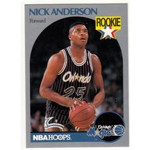 1990-91 Hoops Nick Anderson RC basketball card #214 - Magic