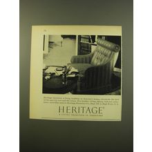 1961 Heritage Furniture Advertisement - Heritage a living tradition in furniture