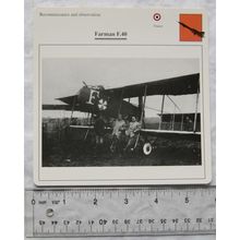 Farman F.40 - France - Recon & Observation - Collectors Club Card