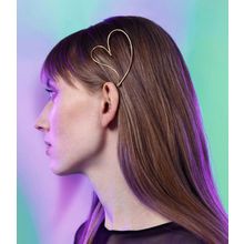 MAM Yellow Gold Tone Tone Heart Hair Clip - NEW in Box
