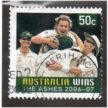 AUS 2007 50c 'AUSTRALIA WINS THE ASHES' FINE USED (EBID14994)