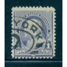 Used 219 1c Benjamin Franklin Barely Clears M01965