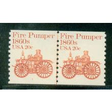 1908 20c Fire Pumper Fine MNH Dry Gum CNP Left 1 W0253