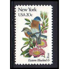 1984A 20c Birds/Flowers of New York Fine MNH Dry Gum V2013 (6)