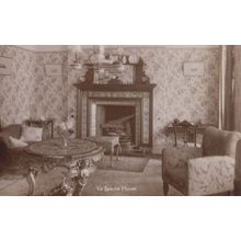 Ye Speeche House Gloucester Fireside Lounge Real Photo Antique Postcard