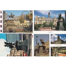 Leeds Black Prince Statue By Norwich Union & Kirkgate Market Buses 4x Postcard s