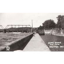 Hastings Swing Bridge & Locks Stunning Real Photo Postcard