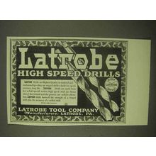 1922 Latrobe High Speed Drills Ad