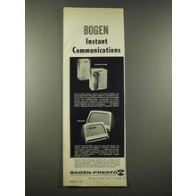 1962 Bogen-Presto Attend-a-Phone and Twin-Com Ad - Instant Communications