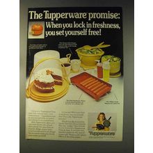 1976 Tupperware Ad - Hot Dog Keeper, Cake Taker