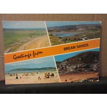 multiview, BREAN SANDS, Somerset. used postcard Colourmaster 1978 pm #