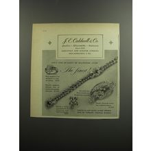 1952 J.E. Caldwell & Co. Jewelry Ad - Only one quality of diamonds