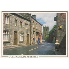 Youlgrave Derby Chef Diner Burger Fish & Chips Restaurant Sign Postcard