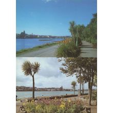 King George Memorial Walk Hayle Cornwall 2x Postcard s