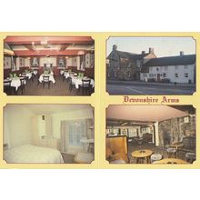 Devonshire Arms Hartington Derby Pub Map Postcard