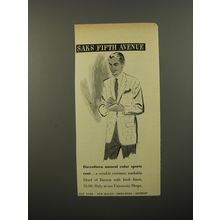 1954 Saks Fifth Avenue Fashion Ad - Dacrolinen natural color sports coat