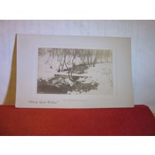 A WINTER'S CLOAK, greetings card used antique postcard RP A & G Taylor 1907 pm =