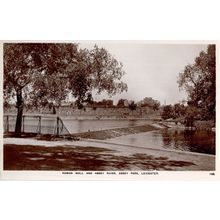 Roman Wall Abbey Ruins Park Leicester Old Real Photo Postcard