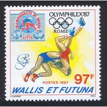 Wallis and Futuna 'Olympphilex 87' Ovpt 1987 MNH SG#517 Sc#360