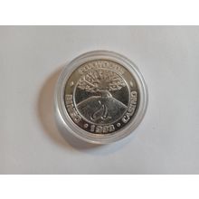 1993 Foxwoods Eagle American Wildlife Series Bingo Token .65oz .999 Fine Silver