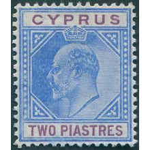 Cyprus 1904 2pi blue & purple SG65 unused
