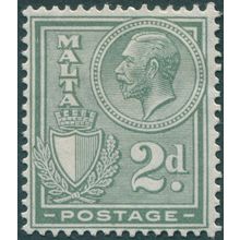 Malta 1927 2d. greenish-grey SG161 unused