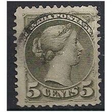 Canada 1888 SG85 5c Olive-Green Very Fine Used ..