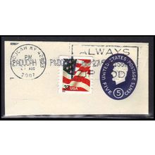 Used U544a 5c Abraham Lincoln Fine Cut Square WD2238