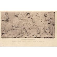 Parnethon Frieze North Side Slab Horsemen Preparing Antique Postcard