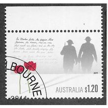 AUS 2011 60c (S/A) 'REMEMBRANCE DAY' (C.T.O) FINE USED (EBID76-526)