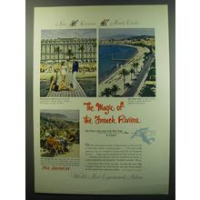 1949 Pan American Airline Ad - The magic of the French Riviera