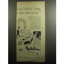 1951 Air France France Ad - Miss Marjorie Lawrence - superb as Coquelet flambe