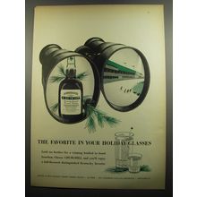 1951 Fleischmann's Churchill Bourbon Ad - The favorite in your holiday glasses