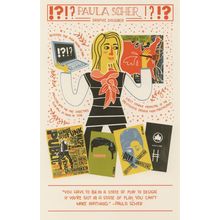 Paula Scher American Graphic Designer Art Teacher Postcard