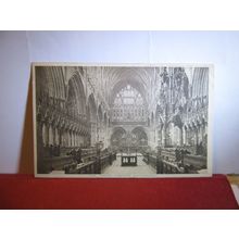 THE CHOIR, EXETER CATHEDRAL, DEVON used antique postcard 1904 pm #