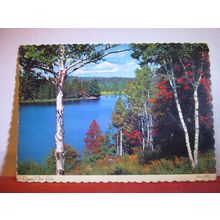 CRYSTAL CLEAR LAKE, EAU CLAIRE, QUEBEC, CANADA used postcard 1976 postmark =