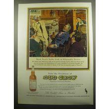 1959 Old Crow Bourbon Ad - Mark Twain holds forth at Klaproth's Tavern