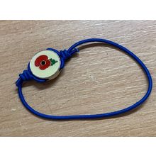 VINTAGE POPPY APPEAL ENAMEL STRETCHABLE BRACELET 6.42 GRAMS 7.5cm LONG (P3)