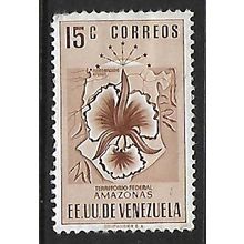 VENEZUELA 1952 STATE OF LARA 15c BROWN SG1052 FINE USED#