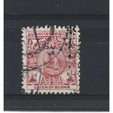 Burma.SG102 9p Girl playing saunggaut (Red).Fine Used.Jul25c