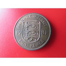 1981 QUEEN ELIZABETH II BAILIWICK OF JERSEY TWO PENCE FREE POST. Z