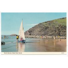 Black Rock Sands Morfa Bychan Caernarfonshire Postcard 3721