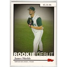 2006 Topps Updates & Highlights Rookie Debut RD33 James Shields- Devil Rays