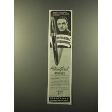 1946 Stratford Regency Pen Ad - Edward G. Robinson